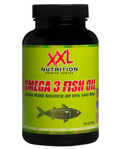 Omega 3 visoliecapsules van het merk XXL nutrition.